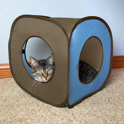 Casa Gatos Cubo Plegable